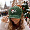 thumbnail image 4 of Baseball Caps For Unisex Vintage Washed Soft Crown Christmas Hat Believe Snowflake Santa Embroidery Sun Shading Headwear, 4 of 6