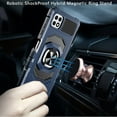 thumbnail image 6 of For Apple iPhone 15 Pro Max (6.7") Hybrid Dual Layer with Rotate Magnetic Ring Holder Kickstand, Rugged Shockproof Cover ,Xpm Phone Case [ Blue ], 6 of 7