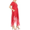 thumbnail image 4 of Sakkas Devora Women's Maxi NightGown Caftan Kaftan Dress Tie Dye Batik & Corset - Blush - One Size Regular, 4 of 5