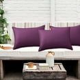 thumbnail image 4 of Btomtd 19.6x11.8 in Water Proof Rectangle Outdoor Pillow Cover Solid Color Decorative Pillowcase Backrest Cushion Cover Pillow Case for Household, Purple, 4 of 8