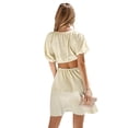 thumbnail image 7 of Biekopu Women A-Lined Dresses, Short Sleeve V Neck Cutout Casual Party Spring Summer Dress, 7 of 7