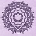 thumbnail image 1 of Ahgly Company Machine Washable Indoor Square Transitional Orchid Purple Area Rugs, 5' Square, 1 of 7