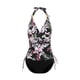thumbnail image 2 of Camisola de 2 piezas con cuello halter SAYOO Sexy para mujer con cordón y bragas de bikini, 2 of 9
