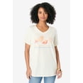 thumbnail image 2 of Roaman's Women's Plus Size Graphic Tee, 2 of 4