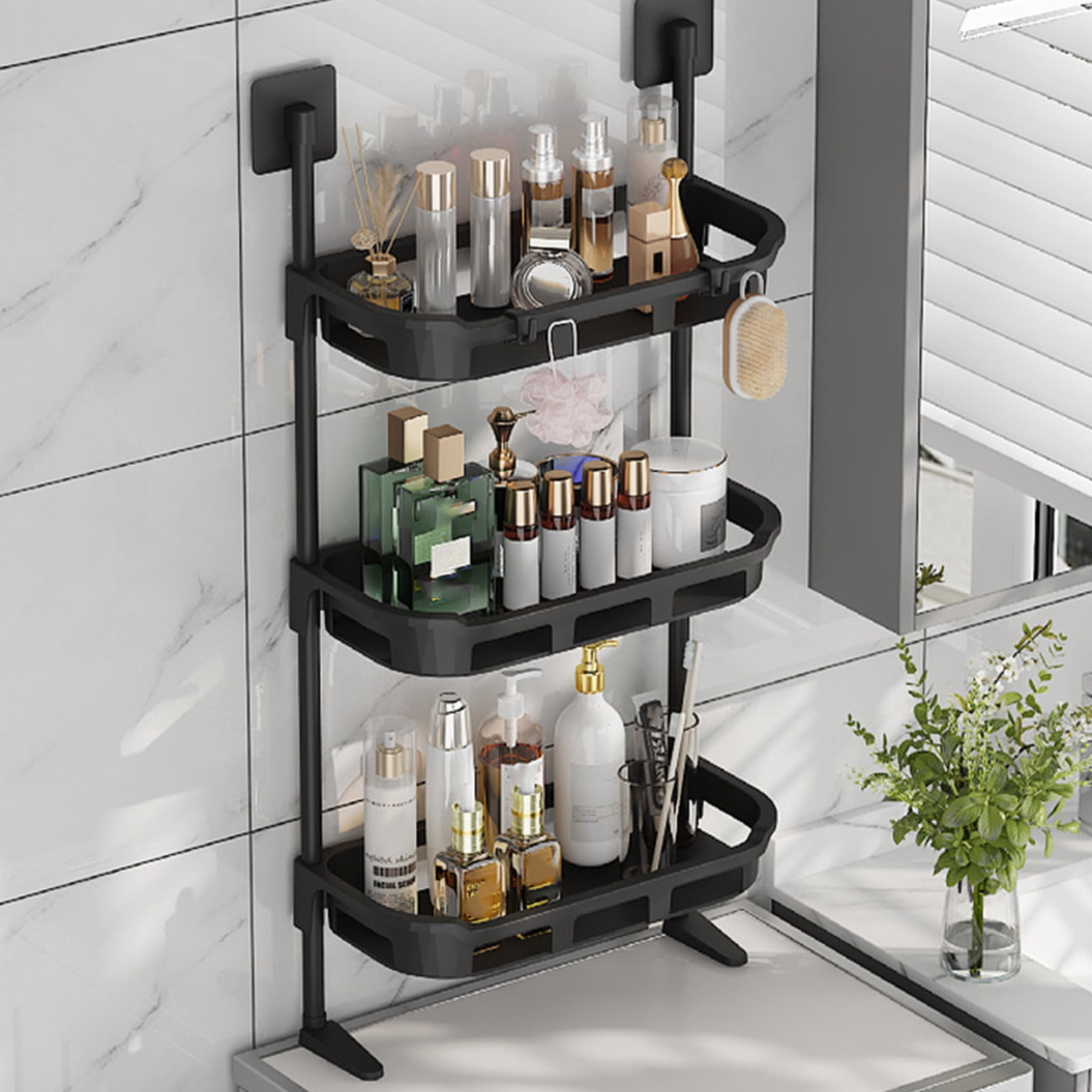 Gedy Wall Mounted Glass Bathroom Shelf - 2.75" D X 23.6" W, Made In Italy, Modern Bathroom Storage 1 thumbnail image