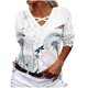 thumbnail image 2 of ICHUANYI Clearance Ladies Fashion Retro Flower Print Long Sleeve V-neck Shirt Woman Casual Loose ICHUANYI "ICHUANYI", 2 of 5