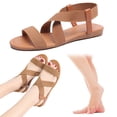 thumbnail image 3 of Sandalias Elegantes para Mujer Planas Elásticas Conciso Sólidas Viajes Al Aire Libre, 3 of 8