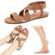 thumbnail image 5 of Likrtyny Sandalias Planas Elásticas para Mujer Sandalias Con Cruzadas para Viajes Al Aire Libre (marrón 41), 5 of 8
