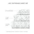 thumbnail image 4 of Ultra Soft & Breathable Wrinkle Free Bed Sheets Set - Gray Floral Vines Pattern for King Size Bedding by Comfort Canopy, 4 of 9