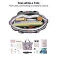 thumbnail image 4 of Tote Bag for Women - Boxer Dog Pitbull Terriers Dog and Drinks Shoulder Bag - Large Utility Work Duffle Bag with Zipper Handbag for Travel, Work, Sprots, 4 of 5