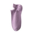 thumbnail image 1 of MZXELPRJD No Show Socks Womens Color Matching Multi Color Breathable Plush Thick Insulation Socks, White Socks Purple, 1 of 3