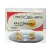 Calcigen D3 Capsule from Cadila for Bone Health and Muscle Fatigue 4 capsules Pack of 2 Set ( 4 Capsules X 2 )