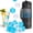 Blue&Transparent, variant on , 380 Pack Ice Cubes for Drinks, Washable Non-Melting Plastic Ice Cubes , Refreezable Ice Cubes for , , (Blue&Transparent, Square-380Pack)