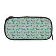 thumbnail image 5 of Uemuo Dachshund Dog Puppy Printed Pencil Pen Case, Portable Pencil Pouch with Zipper, Compact Stationery Bag Makeup Bag, Pencil Bag for Home Office, 5 of 9