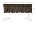 thumbnail image 4 of VHC Brands Kettle Grove Window Curtain, Plaid Valance Scalloped, Black, 16x72, 4 of 4