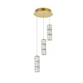 thumbnail image 5 of Polaris LED light Gold Pendant Clear Crystal, 5 of 9