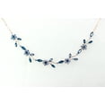 thumbnail image 3 of Faship Gorgeous Navy Blue Rhinestone Crystal Floral Necklace Earrings Set, 3 of 4