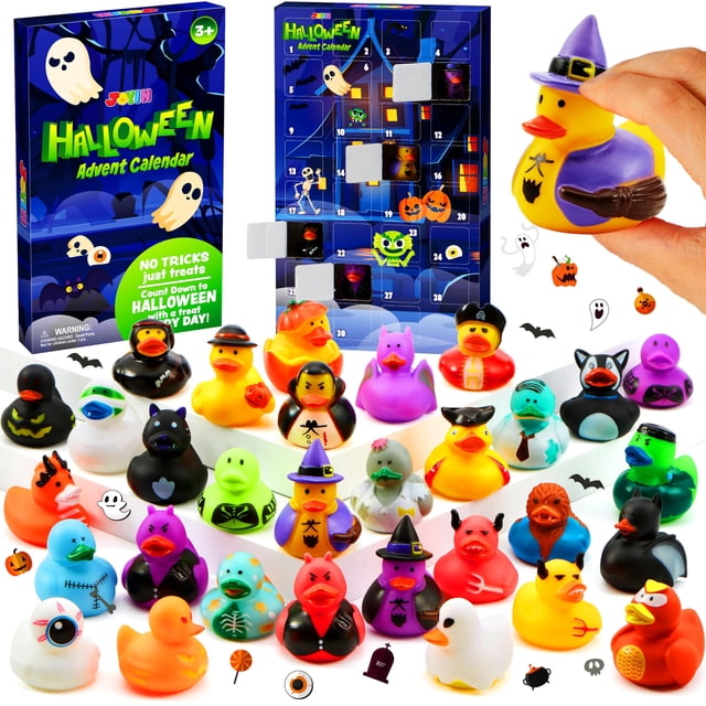 Calendario de Adviento JOYIN Halloween 2025 con 31 patos de goma