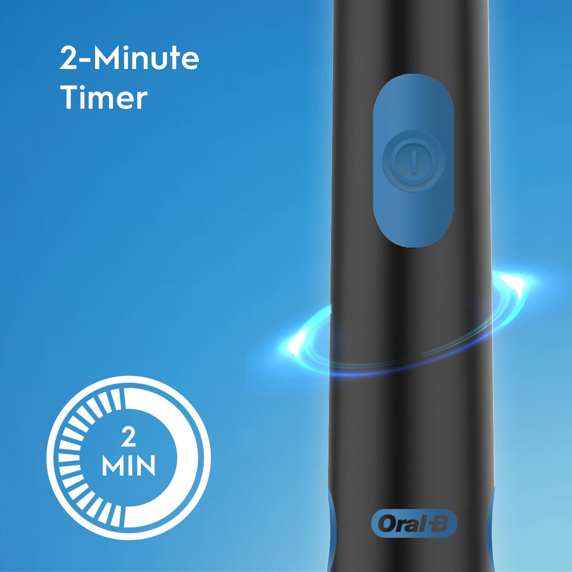 Oral-B Toothbrush, Easy Clean Compact Head Battery Powered Electric Toothbrush, Black, for Adults and Children 3+