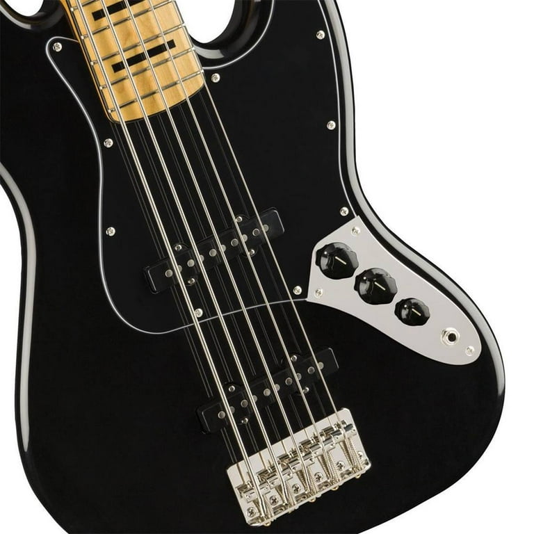 Squier Classic Vibe '70s Jazz Bass V 5-String Bass Guitar (Black