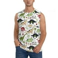 thumbnail image 2 of Picia Dinosaur mens Cotton Tank Undershirts , Moisture-wicking Ribbed Tanks, Lightweight Cotton Tank Undershirts-Medium, 2 of 8