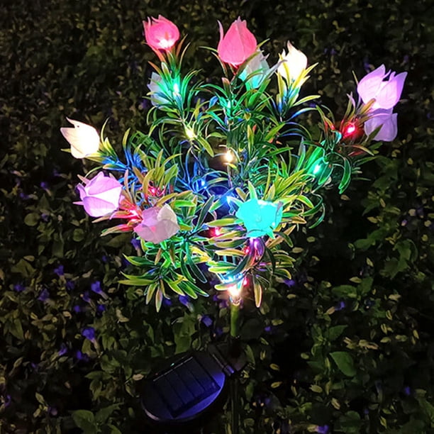 La luz del paisaje del jardín impermeable IP65 dura hasta 8H Lámpara de jardín LED cálida / colorida