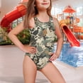 thumbnail image 2 of Yuyamidu Girls Swimsuit One Piece Beach Swimwear Duck Hunting Camo Athletic Competition Bathing Suit Quick Dry Cross Back Kids Swimwear, 2 of 7