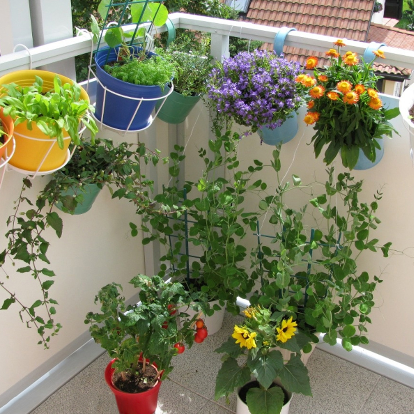 BToBackyard Hanging Flowerpot Bracket Balcony Plant Shelf Metal Garden Tool With Hook Iron Art Indoor Outdoor Planter Pot Holder - image 3 of 9
