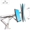 thumbnail image 4 of Dual Monitor Desk Mount Stand Full Motion Swivel Computer Monitor Arm Fits 2 Screens up to 32'' with Load Capacity 6.6~26.4lbs for Each Monitor G75-W, 4 of 5