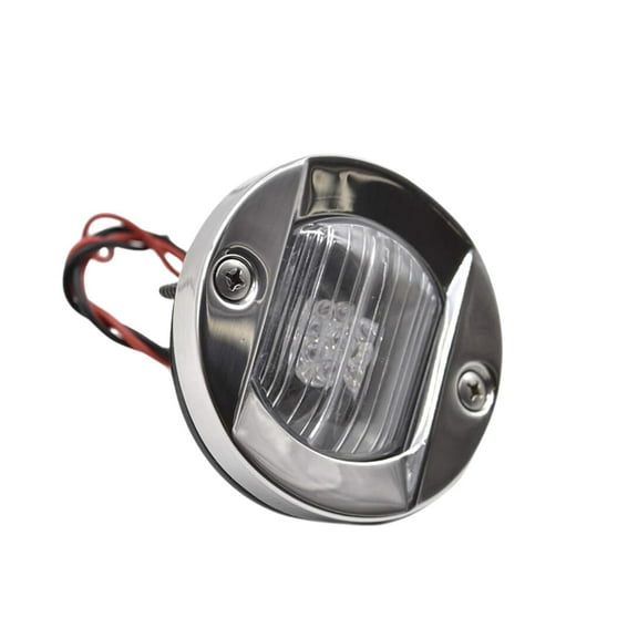 MARINE CITY 3-Inch Flush Mount White LED Caution Light, 12V 18W  304 Stainless Steel, Waterproof, Durable, Easy to Install for Yachts, Boats, Ships, RVs Pack of 1