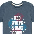 thumbnail image 3 of Instant Message - Americana - Red, White, & Blue Crew - Fireworks - Toddler & Youth Short Sleeve Graphic T-Shirt, 3 of 6