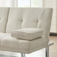 thumbnail image 5 of Yukon Fabric Futon Sofa Bed with Metal Legs - Beige, 5 of 10