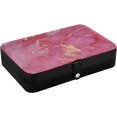 thumbnail image 3 of SKYSONIC Marble Texture Travel Jewelry Box PU Leather Jewelry Organizer Ideal Gift for Women Girls, Portable Mini Jewelry Travel Case for Earrings Rings Necklaces Bracelets, 3 of 7