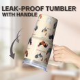 thumbnail image 5 of 20oz Whimsical Chicken Tumbler with Handle Insulated Travel Mug Elegant Birthday Christmas Gift for Chicken Fans Women Men Cup Holder Friendly Durable Build Hot Chocolate Cold Soda Daily Use, 5 of 6