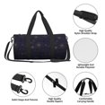 thumbnail image 4 of Fotbe Copper-Gold Gloss Outline Chrysanthemum Bolsa Deportiva de Lona Plegable con Estampado, Bolsa de Gimnasio con Bolsillo Seco/Húmedo, Bolsa de Viaje Ultraligera de Gran Capacidad, 4 of 6