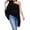 *Black, variant on VBVC Women's One Shoulder Chiffon Split Sleeve Blouse , Ladies' Irregular Hem Flowy Party Top , Elegant Loose Casual Shirts For Women,White,S-2XL