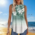 thumbnail image 2 of Levmjia Womens Tank Tops Printed Sleeveless Round Neck Blouse Casual Pullover Tops Comfortable Polyester Stretch Fit Fashion Basic Tee Daily Wear Spring Summer, 2 of 6