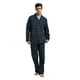 thumbnail image 5 of GLOBAL Conjunto de Pijama de Tejido Liso de Manga Larga para Hombre, Ropa de Dormir de Algodón, Ropa de Dormir Cómoda, Cuadros Azul Marino y Negro XL, 5 of 6