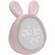 thumbnail image 1 of Pink Cute Rabbit Rechargeable Alarm Clock Adjustable Brightness LED Luminous Digital Clock with Temperature Display, 1 of 4