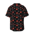 thumbnail image 6 of Lsque Poker Creative Symbols print Men's Cuban Collar Short Sleeve Shirt Summer Beachwear Casual Button Down Fashionable Vacation Leisure Shirt-Large, 6 of 7