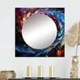 thumbnail image 1 of Designart "VORTEX" Abstract Spirals Square Mirror For Wall Decor - Large Multi-Color Square Printed Wall Mirror Art - Square Transitional Mirror - Wall Mounted Square Large Mirror, 1 of 5