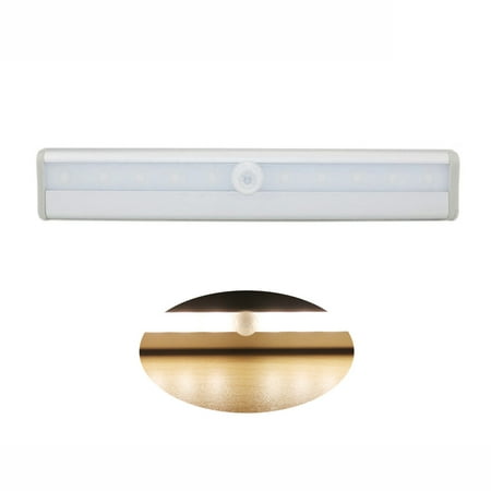 

FLW 6/10 LEDs PIR LED Motion Sensor Light Cupboard Wardrobe Stairs Closet Night Lamp