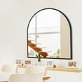 thumbnail image 6 of CONGUILIAO Arch Wall Mirror Black 32"x34" Arched Mirror Bathroom Mirror Mantel Large Vanity Mirror, 6 of 13