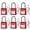 Red-Keyed Different-2 keys per lock-6pack, variant on BOZZYS Lockout Tagout Locks 6-Pack, OSHA Blue Loto Locks Keyed Different, 2 Keys/Lock for Industrial Machinery & Electrical Panels, Chrome Steel & Laser Coding