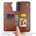 thumbnail image 2 of Njjex Wallet Case For Samsung Galaxy A14 5G PU Leather ID Cash Credit Card Holder Slots Magnetic Closure Flip Cover [Brown], 2 of 7