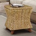 thumbnail image 2 of Gallerie Decor Bali Breeze Square Flared Wood Storage Ottoman in Natural, 2 of 6