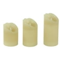 thumbnail image 4 of Northlight LED Operated Flameless Pillar Candles - 6" - Cream - Set of 3, 4 of 6