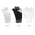 thumbnail image 2 of Tssuoun Acrylic Jewelry Holder Solid Color Necklace Pendant Earrings Mannequin Bust Display Stand Cabinets Shopping Mall Organizers White, 2 of 9