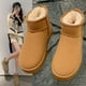 thumbnail image 3 of Botas de nieve de aspecto alto para mujer, botas cortas cálidas con forro polar de invierno, zapatos impermeables con suela gruesa y acolchado de algodón, resistentes al desgaste, 3 of 6
