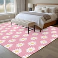 thumbnail image 4 of 5'x8' Area Rugs, White Pink Daisy Indoor Outdoor Area Rug for Living Room Bedroom, Spring Summer Floral Botanical Washable Bathroom Rugs Kitchen Floor Carpet Mats Home Decor Aesthetic, 4 of 8